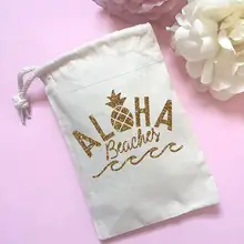 Пользовательские блеск Aloha Пляж Свадьба Невесты Девичник похмелье Наборы девичник Конфеты чехлы идеальное сочетание мусульманских пользу Сумки