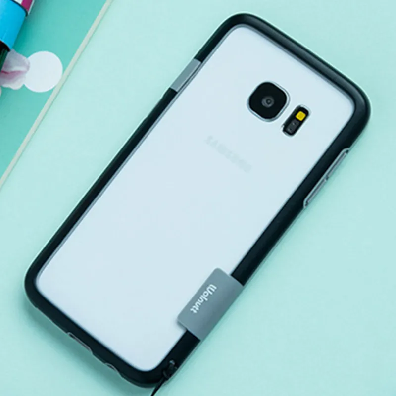 For Samsung S7 S7 edge Note8 Luxury Rugged Armor Hybrid soft Cover Frame TPU case for samsung Galaxy S8 S9 plus Phone Arc Bumper