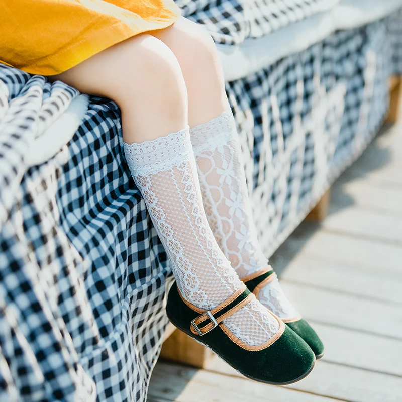 

NEW ARRIVAL! Summer Kids Girls Lace Socks Short Toddle Knee High long Socks For Girl Child nylon socks