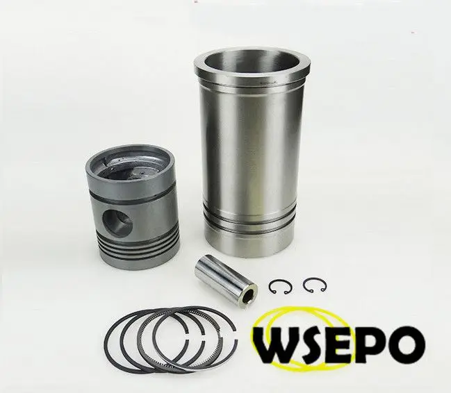 OEM КАЧЕСТВО! Гильза цилиндра/втулка+ поршневой комплект(комплект 6 шт.) для S195 Swirl Камера модель 4 тактный маленький дизельный двигатель с водяным охлаждением