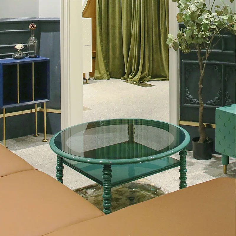 Inyard modern Nordic metal/glass picnic camping dining Roman round table coffee table Inyard modern Nordic metal/glass picnic camping dining Roman round table coffee table