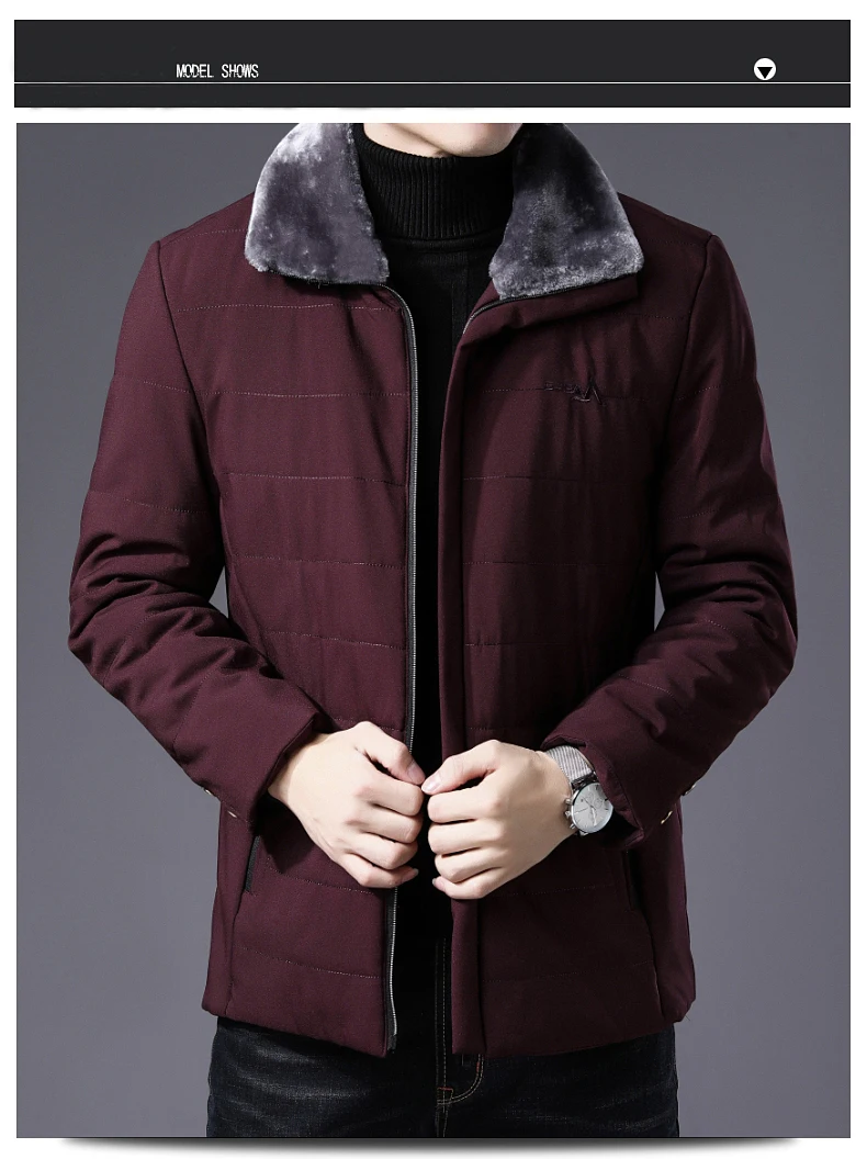 Новая модная мужская зимняя куртка, пальто, качественные толстые лацканы, плюс пушистый воротник, зимняя куртка, повседневная, большой размер, M-5XL, зимняя куртка