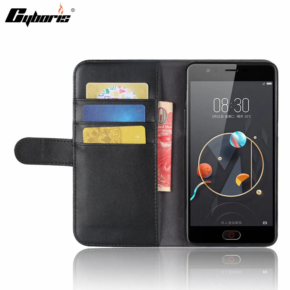 Чехол-Кошелек CYBORIS из натуральной коровьей кожи для zte Nubia M2 Lite, роскошный защитный чехол-книжка для телефона zte Nubia M2