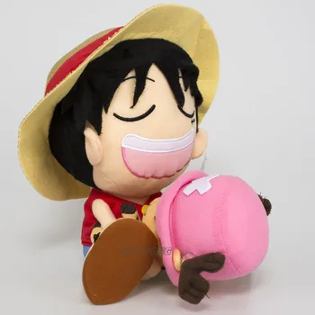 

30cm One Piece Monkey D Luffy Hold Tony Tony Chopper Form Stuffed Plush Toys High Quality Plush Toy Christmas Kids Gift