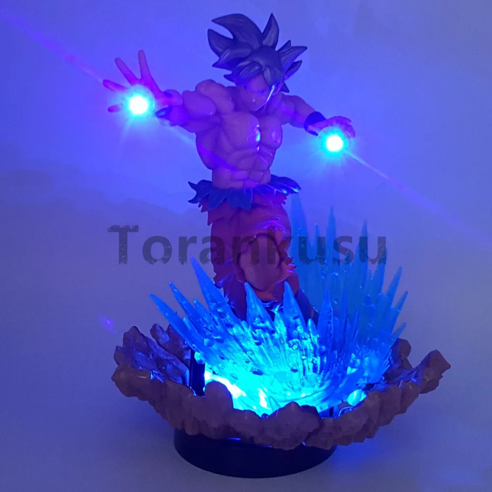 Dragon Ball Son Goku Ultra Instinct Led сцена DIY игрушки Dragon Ball Супер Аниме Фигурка модель игрушечная Статуэтка