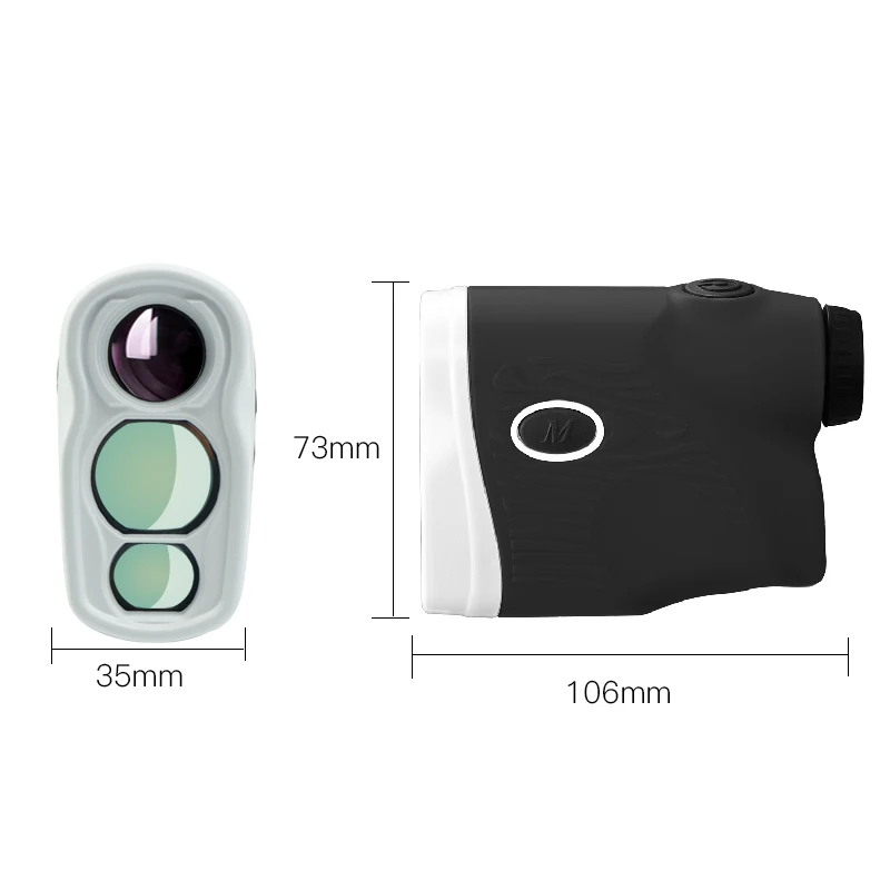 LaserWorks Golf Rangefinder Monocular 6X21 Rubber Armor with Separate Mode Button