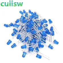 100 шт. синий светодиодный 3 мм синий светодиод синий поворот синий