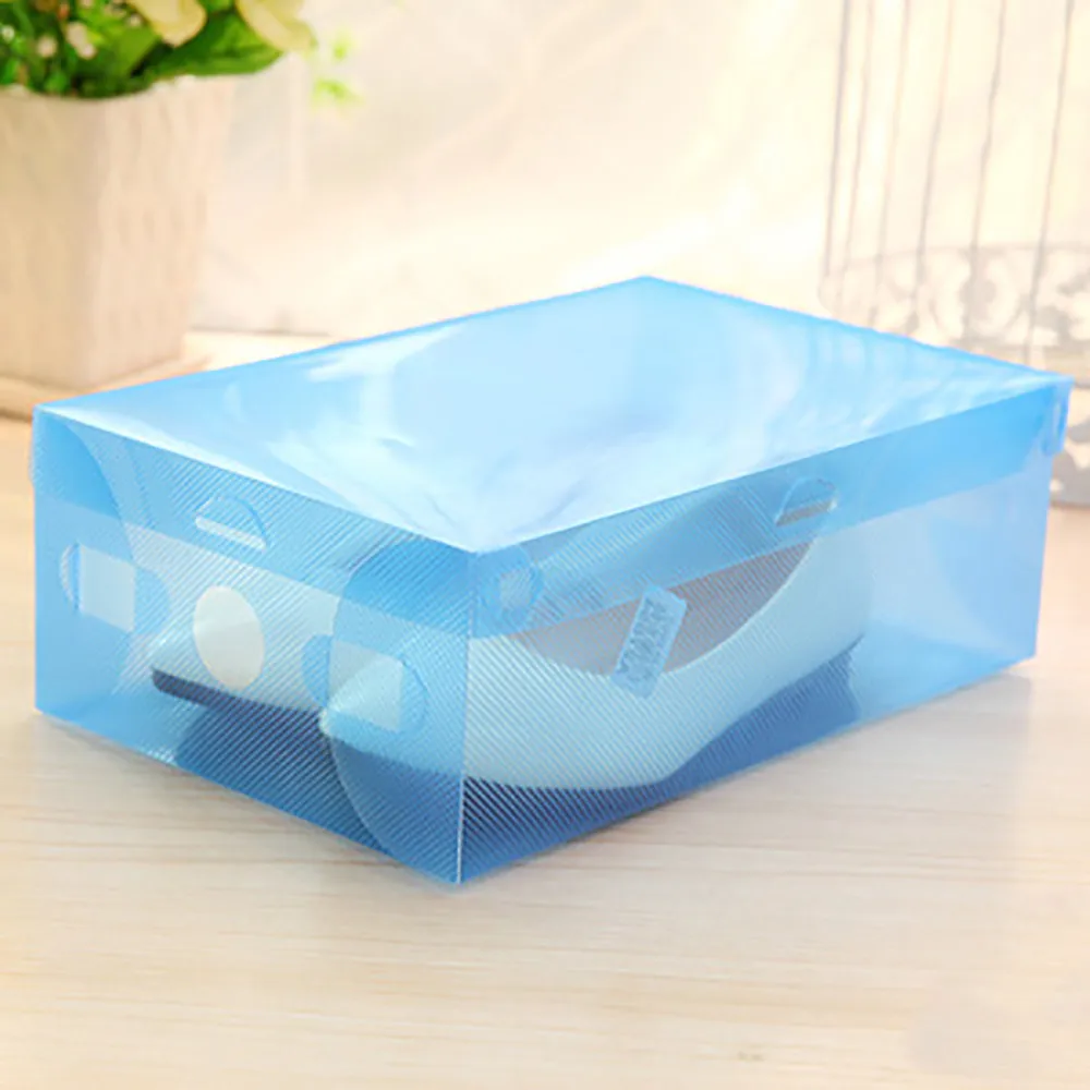 5pc Transparent Clear Plastic Shoe Storage Organiser Foldable Boxes shoes storage rack organizer shoe plastic stand