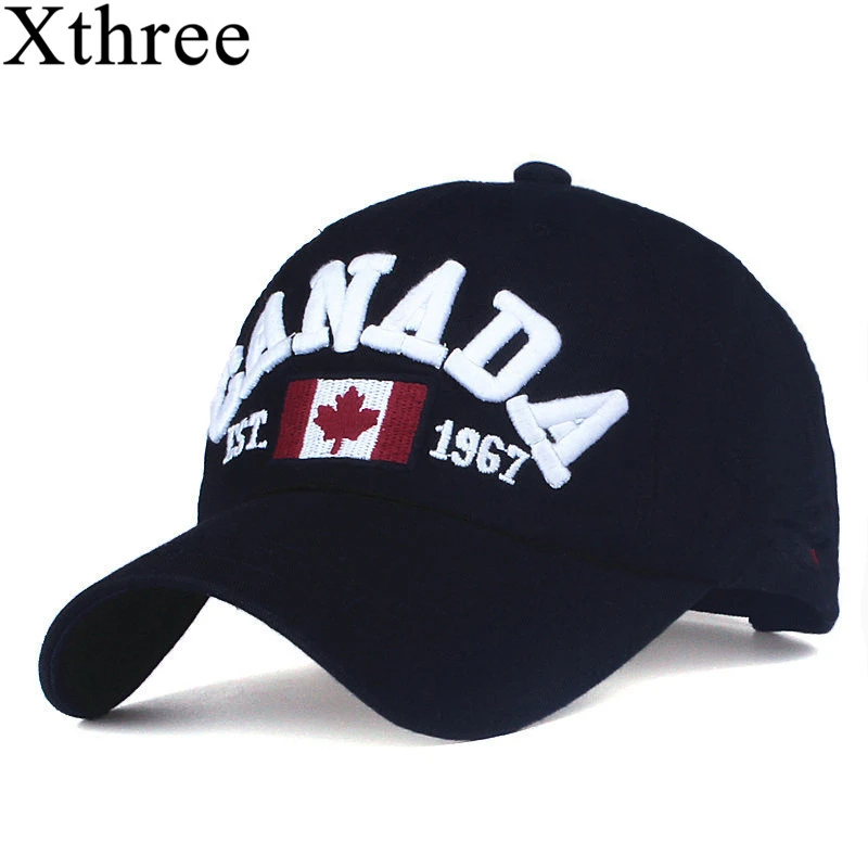 synge kapillærer afrikansk Xthree Brand Canada Letter Embroidery Baseball Caps Snapback Hat For Men  Women Leisure Hat Cap Wholesale - Baseball Caps - AliExpress