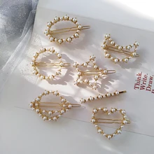 Мода Жемчуг Луна Звезда Сердце Rround шпильки геометрической формы волос головные уборы заколки для волос Сладкий Свадебный обручение ювелирные Заколки для женщин