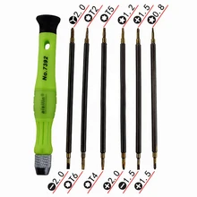 7Pcs Screwdriver Handle With Double Head Screwdriver Bit Kit for iPhone Phone Macbook Air Pro Laptop PC Hand Repair Tool