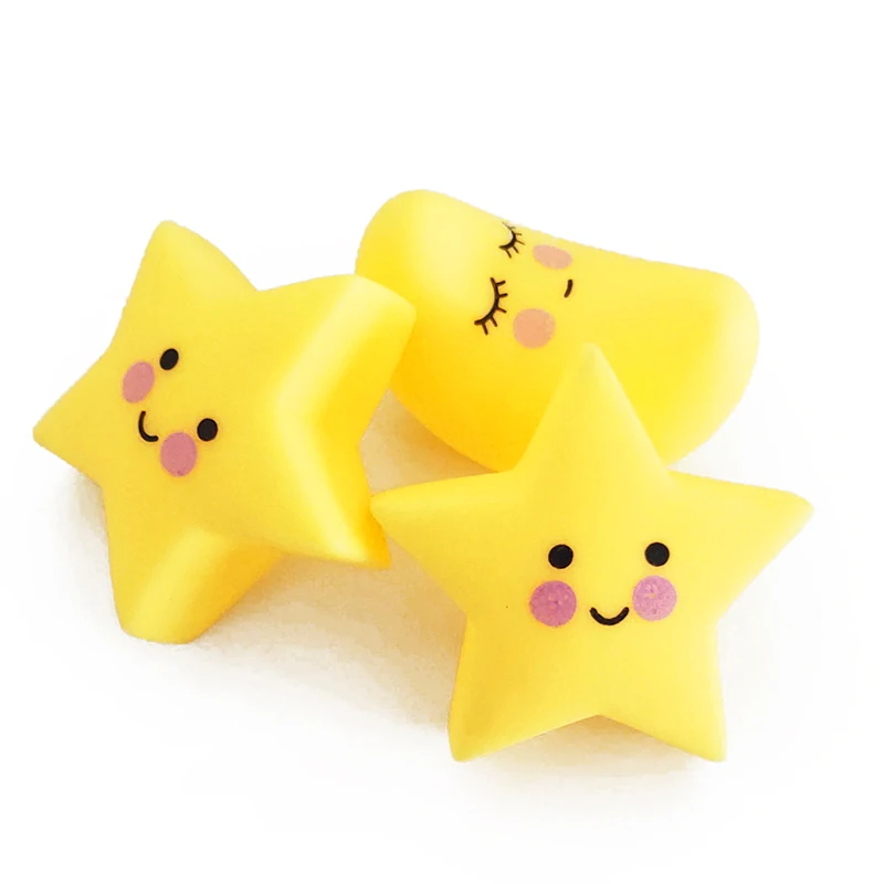 Lovely stars moon squeeze children s water toys soft gelatin toys sound toys funny BB Hawking 4