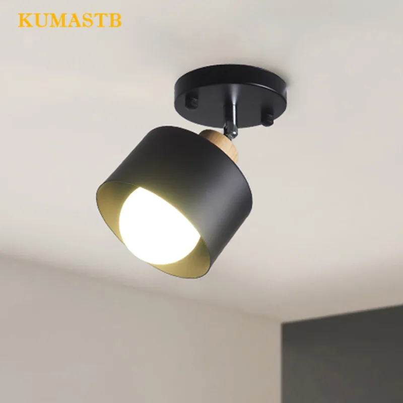 

Minimalist Entrance Bedroom Ceiling Lamp Small Night Lamp Aisle Balcony Living Room Iron LED Ceiling Lighting