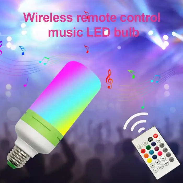 Умный Bluetooth светодиодный светильник с эффектом пламени лампы для дома Бар CLH@ 8