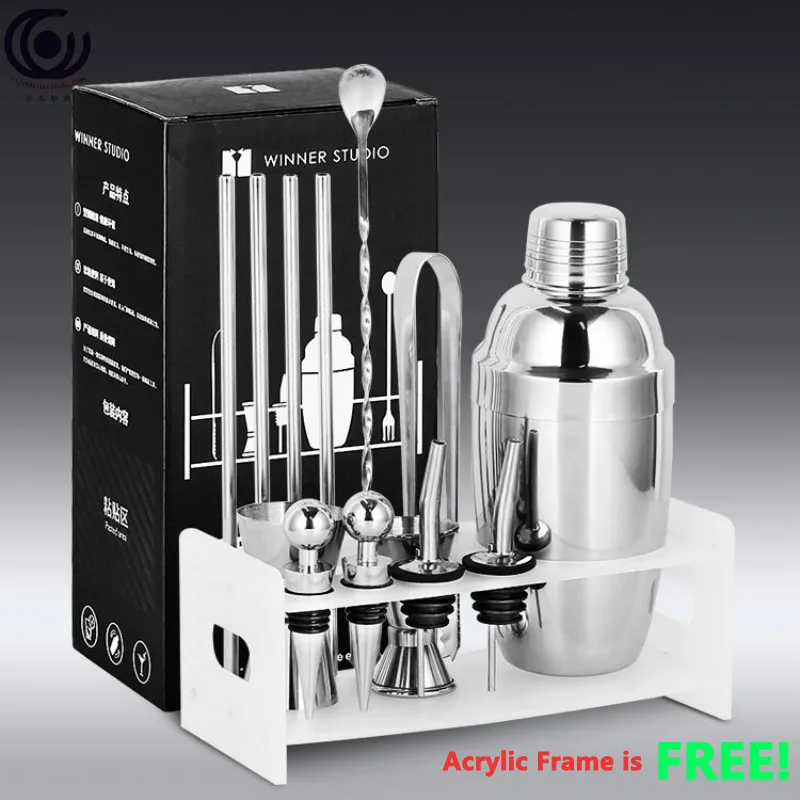 

13 in1 kit Wine regulator Cocktail Shaker cup Professional Premium Barware Set Martini Drink Mixer 400/550/510/750ml bar tool