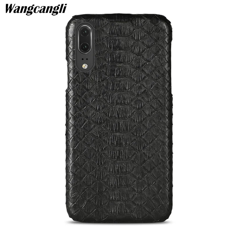 

Leather python skin cover back cover for huawei p9 lite 2017 case python skin high-end custom phone case For HUAWEI P20 pro