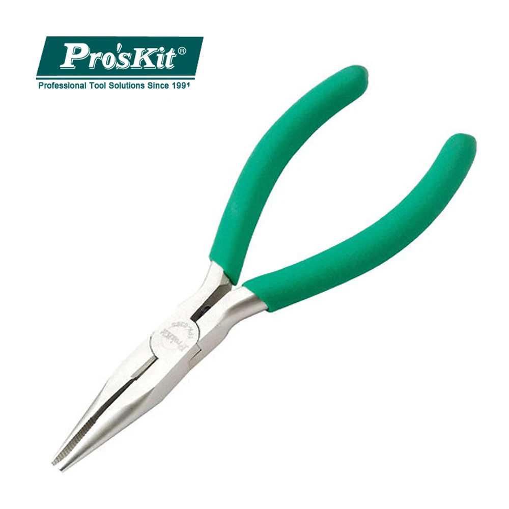 

100% Original Pro'sKit 1PK-036S Needle Nose Pliers Titanium Steel Needle Anti-skid Handle Long Nose Pliers Cutter Cutting