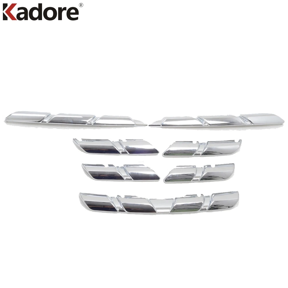 Для Renault Kadjar 2016 2017 2018 2019 Стилизация хромированный АБС пластик передний