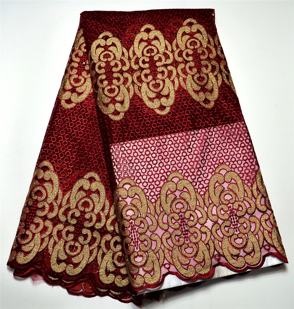 New Arrival Beaded Guipure Tulle Lace Fabric Wholesale African Party