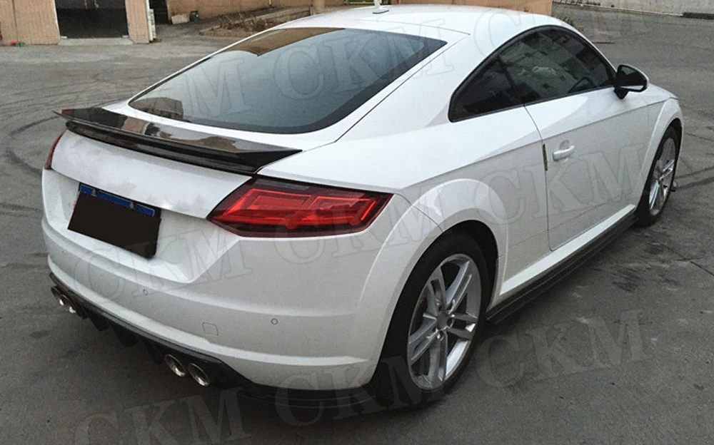 BT Стиль углеродного волокна задний спойлер для Audi TT TTS TTRS FRP задний багажник крылья