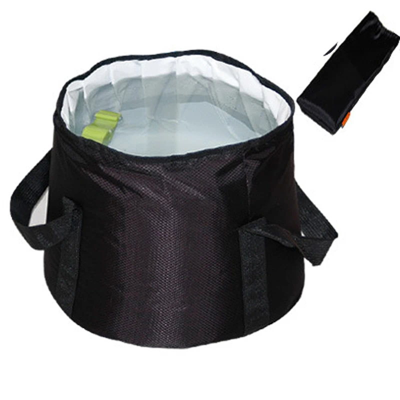 Cubo de agua plegable portátil al aire libre 25L y 15L de gran capacidad de Camping senderismo olla de agua bolsa de lavado herramienta de limpieza