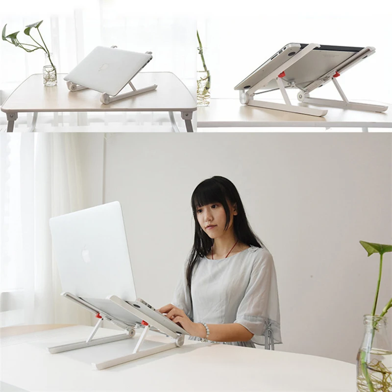 HECULAS Laptop Stand Foldable Holder Support Portable Lapdesk Adjustable Notebook Stand for 11-15.6 inches MacBook Laptop