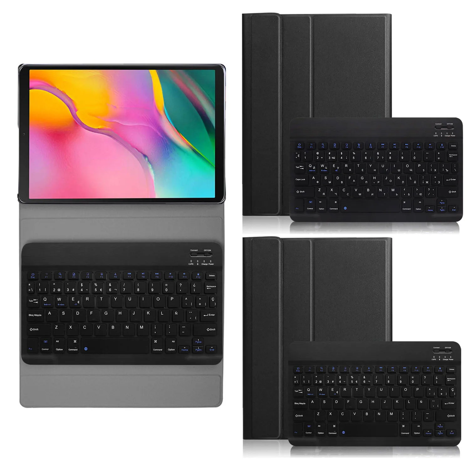 

Besegad PU Leather Detachable Keyboard Case Skin Shell Protector with Backlights for Samsung Galaxy Tab A 10.1 T510 T515 Cover