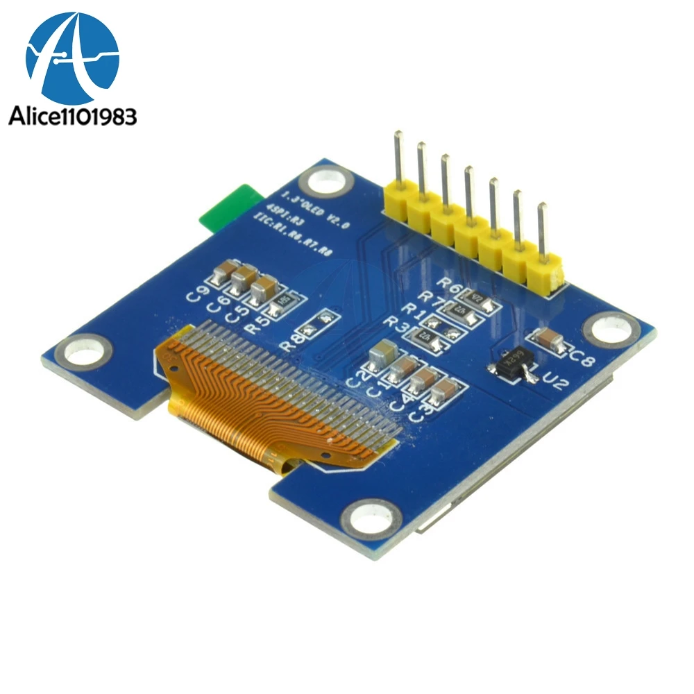 Светодиодный ЖК дисплей 1 3 &quot серия SPI 7 Pin 128X64 O модуль I2C IIC интерфейс дюйма для