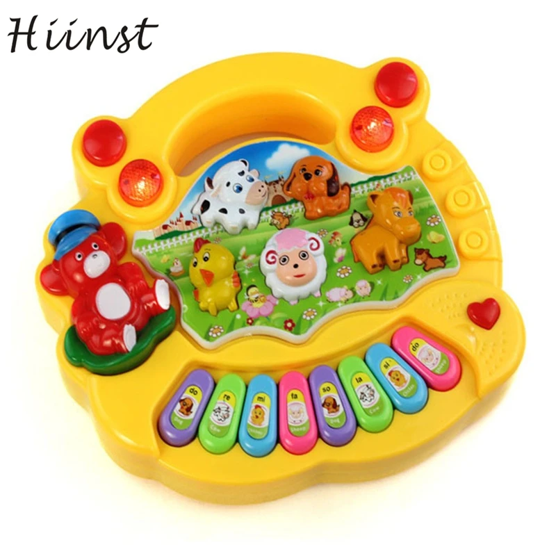 

New Useful Popular Baby Kid Animal Farm Piano Music Toy Developmental Red Drop Shipping Gift 17Aug15