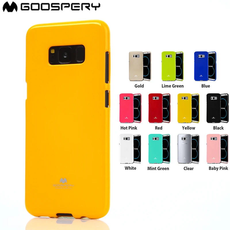 

Original Goospery Soft Feeling Color Jelly Protect Slim Case for Samsung Galaxy NOTE 4 Edge Note 5 7 S6 Edge Plus S7 EDGE S8