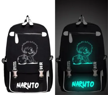 

Cartoon Naruto Decade Music Man Boy Printed Anime Backpack Bag Messenger Luminous Glow Light School Bag Boy Girl Gift