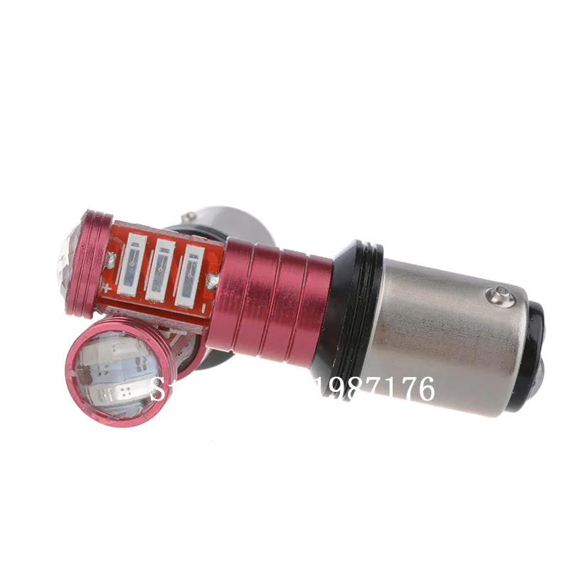 1 шт. авто светодиодный BAY15D P21/5 Вт 1157 BAZ15D P21/4 W BAW15D PR21/5 Вт 7020 11 SMD белый красный 12 V автомобиль стоп/поворот/лампа заднего фонаря