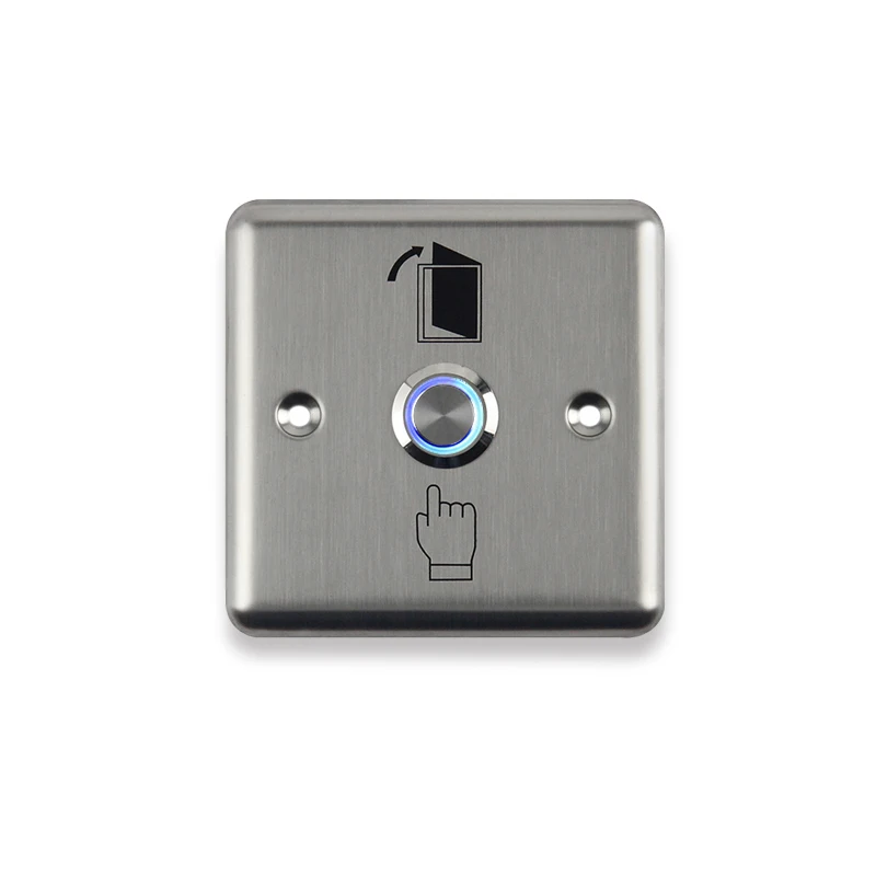 Stainless Steel Exit Button With Led Light Push Switch