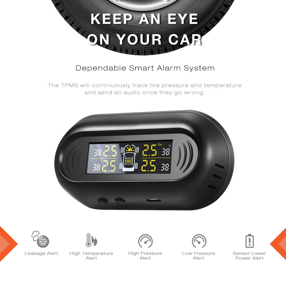 Автомобильная система контроля давления в шинах TPMS датчик автомобильная зарядка
