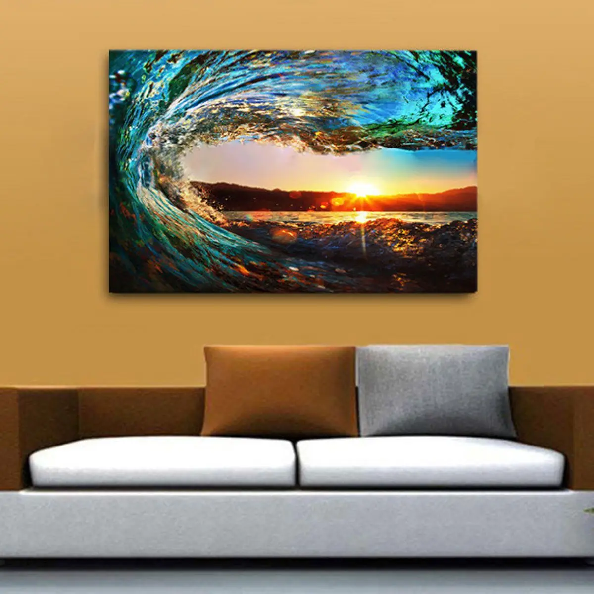 Mayitr Large Modern Seascape Painting Canvas Prints Wall Art Home Decor Pictures Sea Wave Landscape Bedroom Decor