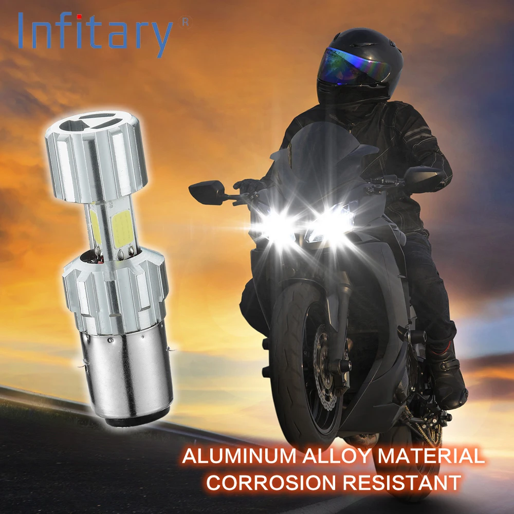 

Infitary H4 LED P15D LED BA20D LED Motorcycle Headlight High Low Beam Lamp 3500lm Super Bright White Motorbike Head Lamp 1Pcs