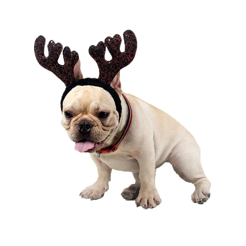 Christmas Decorations Antlers Headband Pet Kids Headdress Pets Hair Band Hat Xmas Festival Cat Dog Band New Year Kerst #F#40OT30 (3)