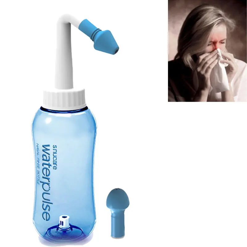 

500ml Nasal Wash Neti Pot Sachets Sinus Nose Cleaner Bottle Nasal Irrigator Wash Pot Saline Children Baby Nose Care HB8