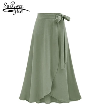 

2018 Plus size women skirts summer New arrival asymmetrical empire solid pink fashion casual style female Mid skirts 1191 40