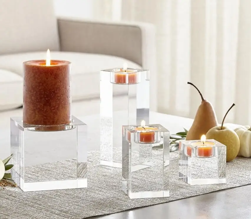Crystal Cube Tea Light Candle Holderin Candle Holders from Home