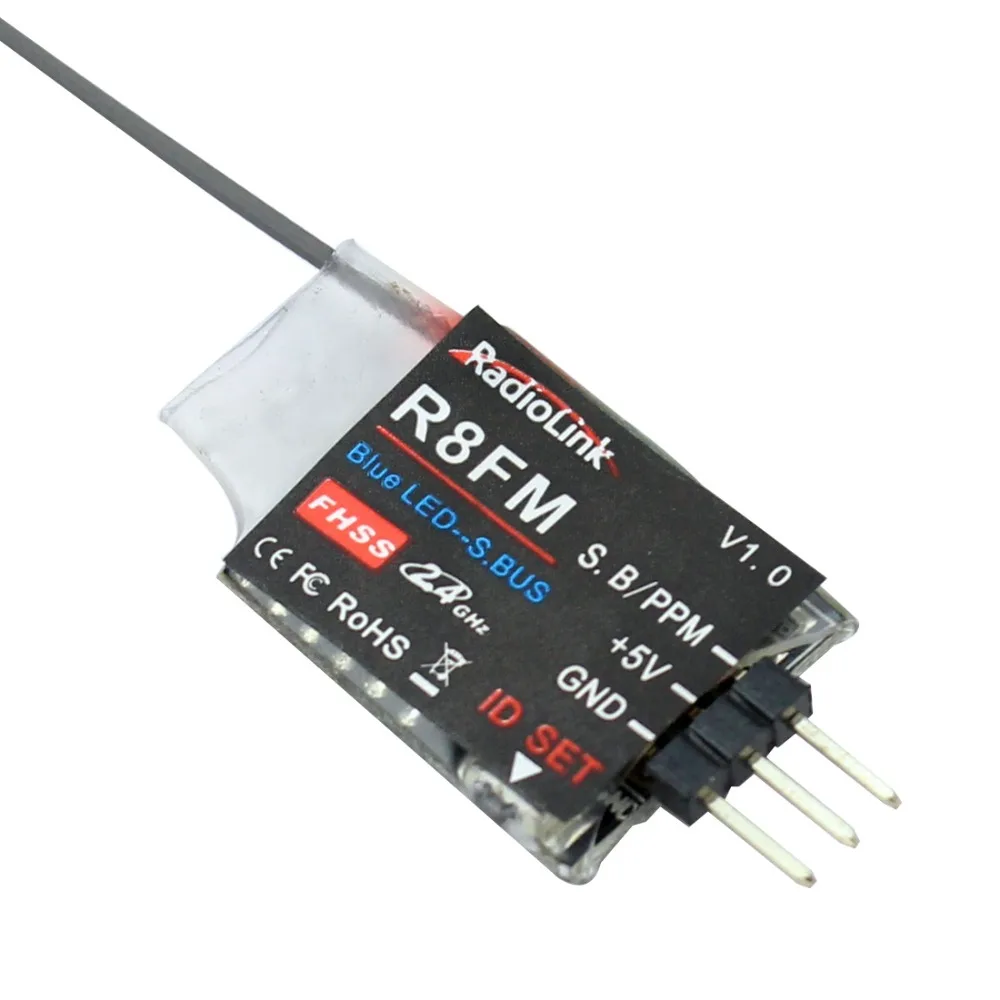 

Original Radiolink R8FM Mini 2.4G 8 Channels 8CH Receiver FHSS for Radiolink T8FB Transmitter Support S-BUS PPM Receivers