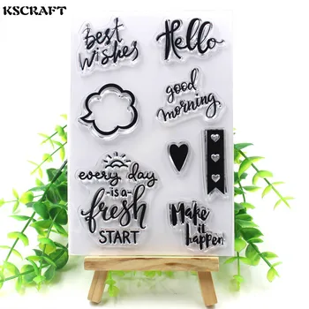 

KSCRAFT Hello Transparent Clear Silicone Stamp/Seal for DIY scrapbooking/photo album Decorative clear stamp sheets 094