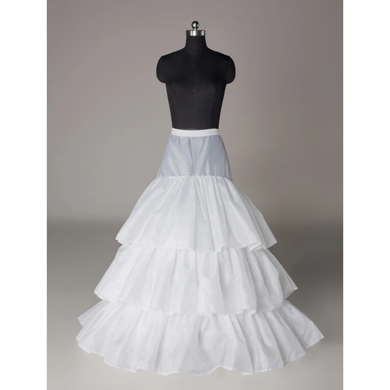 Нижняя юбка для свадебного платья свадебные обручи из кринолина юбка с изображением поезда, без шнуровки, 3 слоя невесты стрейчевая Нижняя юбка