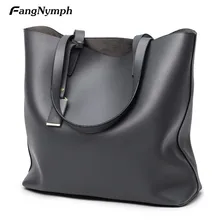 Fangnymph 2018 nuevas mujeres grandes moda pu cuero mano Bolsas femenina marcas Bolsos de hombro señoras grandes compras Totes bolsos