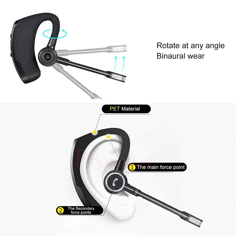 FANGTUOSI высокое качество V8S бизнес Bluetooth гарнитура Беспроводные наушники с микрофоном для iPhone Bluetooth V4.1 телефон громкой связи