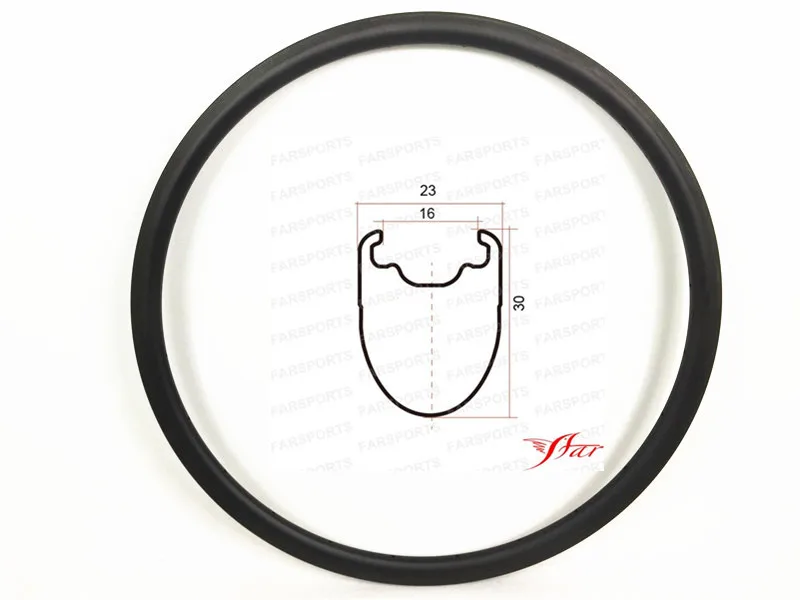 

Farsports carbon bike rims/parts 23mm wide carbon clincher rim 30/38/50/60/88mm deep, tubeless tire compatible aero U shape