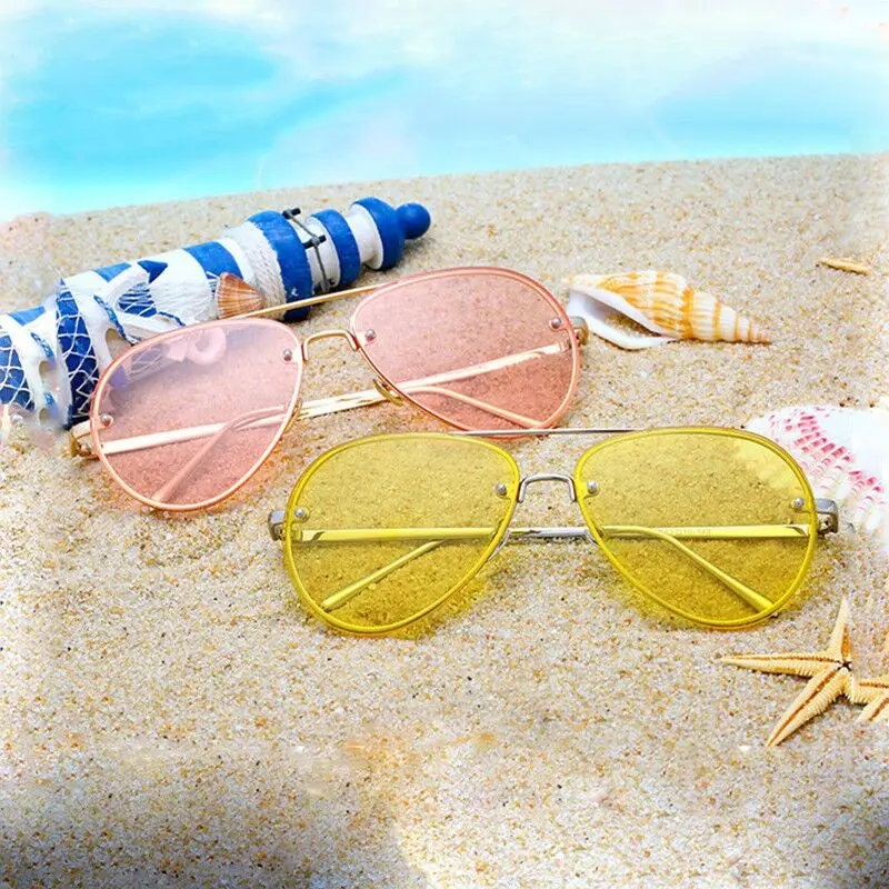 

New Fashion Sunglasses Trend Sun Visor Personality Flying Frame Sunglasses Ocean Film Fashion Street Shooting