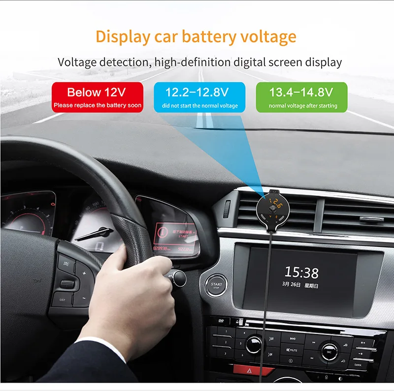 FM трансмиттер Elistooop с Bluetooth модулятор 2 порта быстрая зарядка 3 0 зарядное