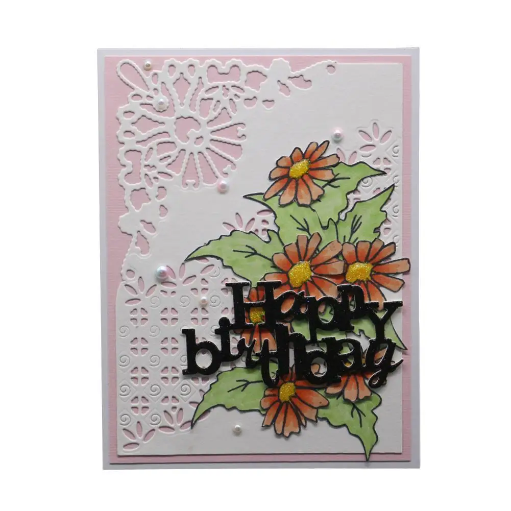  DIY Etched Carbon Steel Cutting Dies for Scrapbook Card Background Decor/Invitation Lace Baby Girls - 33057087426