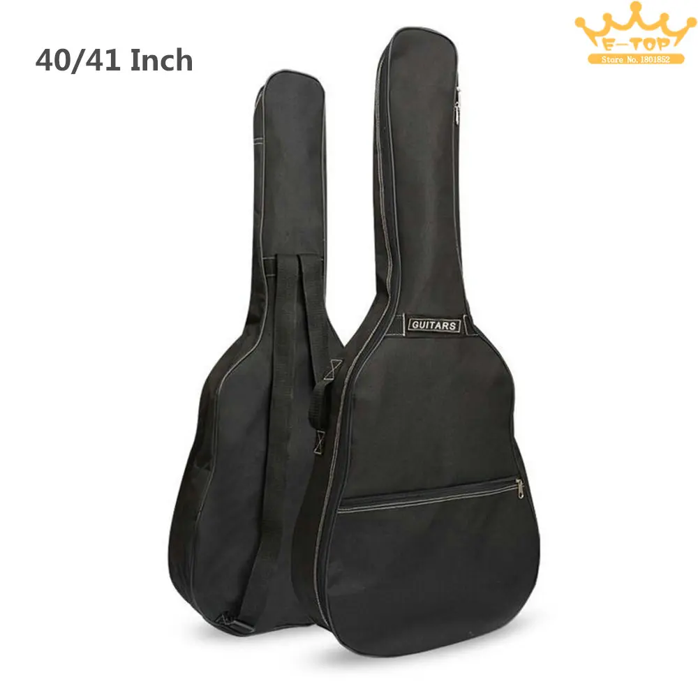 40/41 Inch Black Double Shoulder Straps Guitar Bag Carry Case Backpack